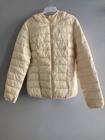 Gepflegte, hellgelbe Übergangsjacke mit Kapuze, Grösse S