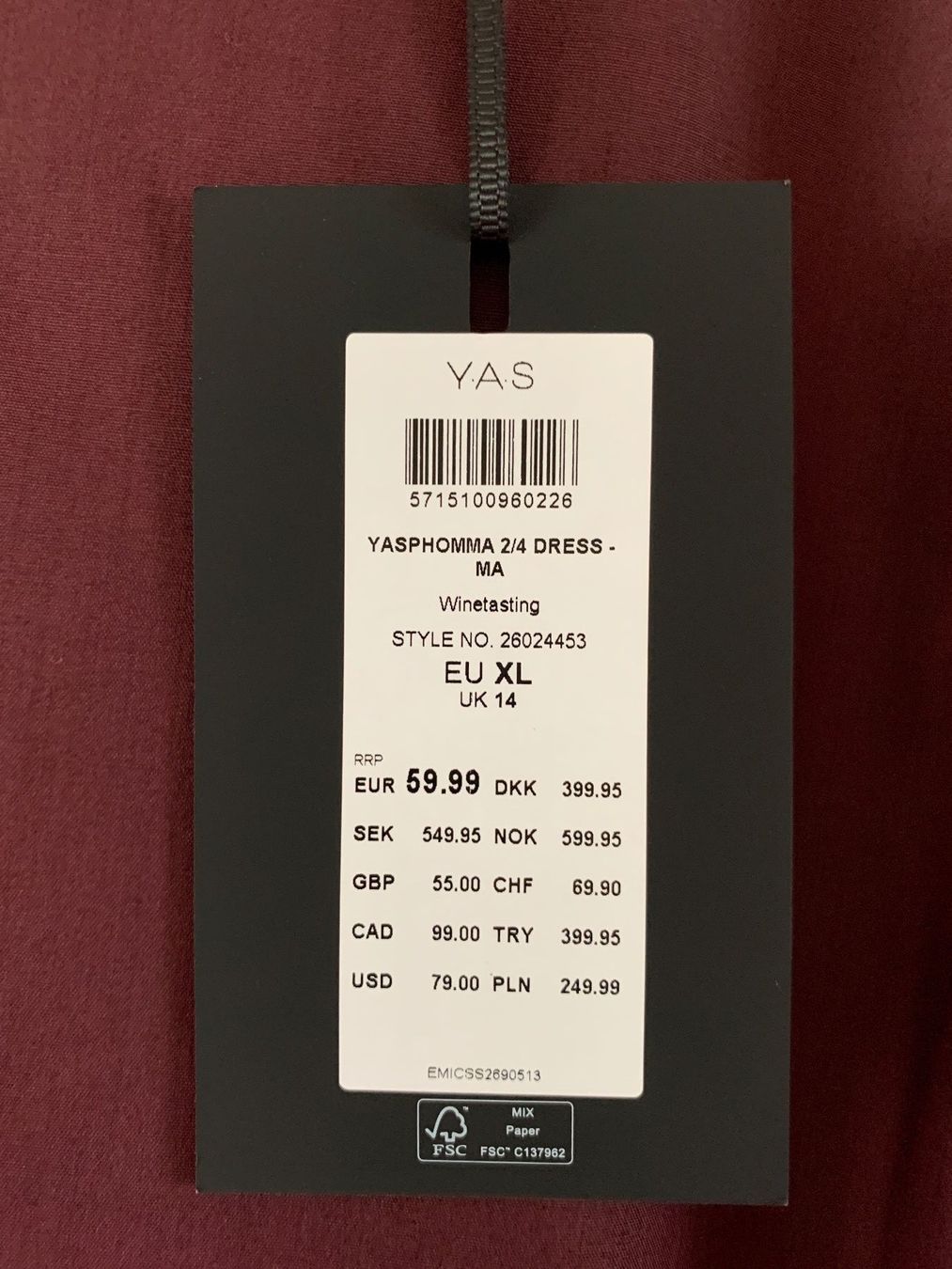 Vestiti: Kleid Gr.XL, von YAS – Nuovo (secondo la descrizione) da Edlibach venduto da RUW19 3
