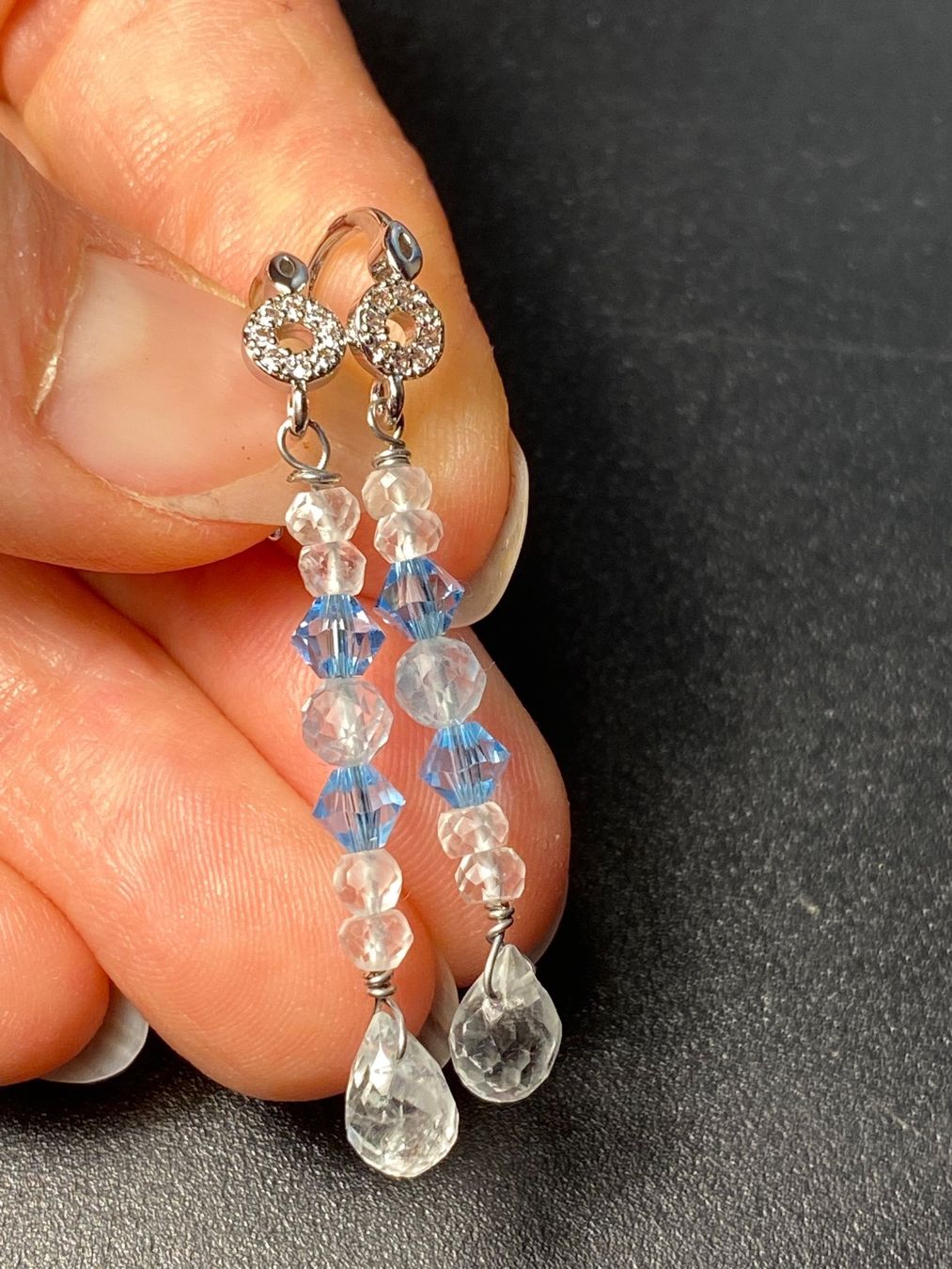 Swarovski Ohrringe & -stecker: Aquamarin, Swarovski Ohrringe NEU – Neu und originalverpackt aus Basel von Chili007