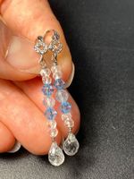 Aquamarin, Swarovski Ohrringe NEU