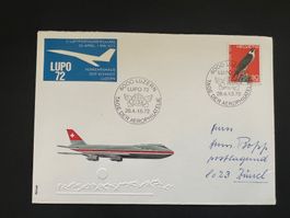 Sonder Flugbrief Lupo 1972 Luzern (M748)