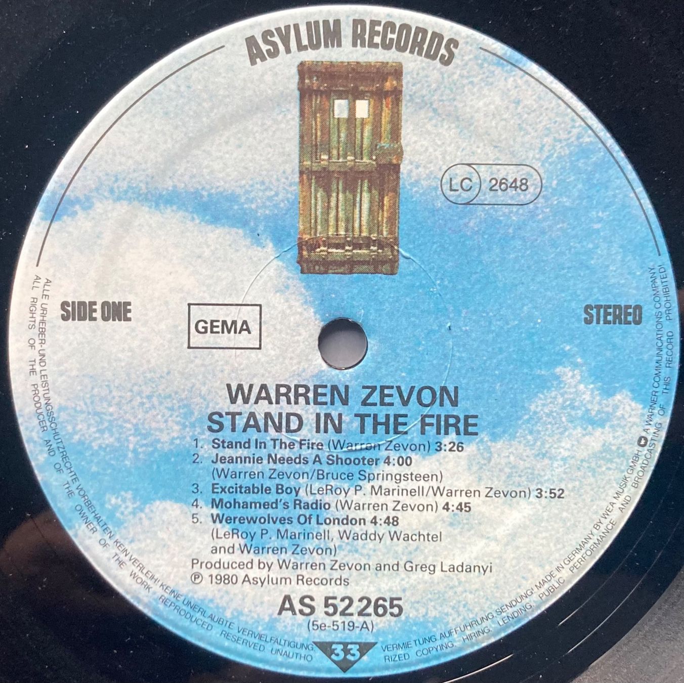 Schallplatten: WARREN ZEVON - STAND IN THE FIRE – Gebraucht aus Poliez-Pittet von Newtown-Records 3