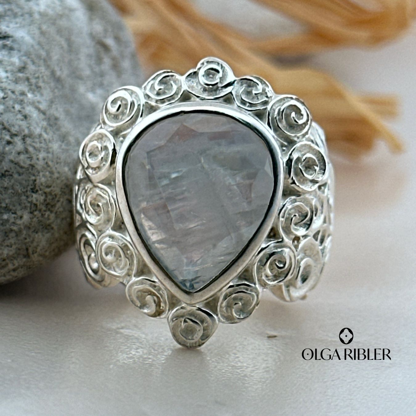 Olga Ribler Ringe: Mondstein Ring Sterling Silber  Ringgrösse 57 – Neu (gemäss Beschreibung) aus Luzern von byolgaribleroutlet 6