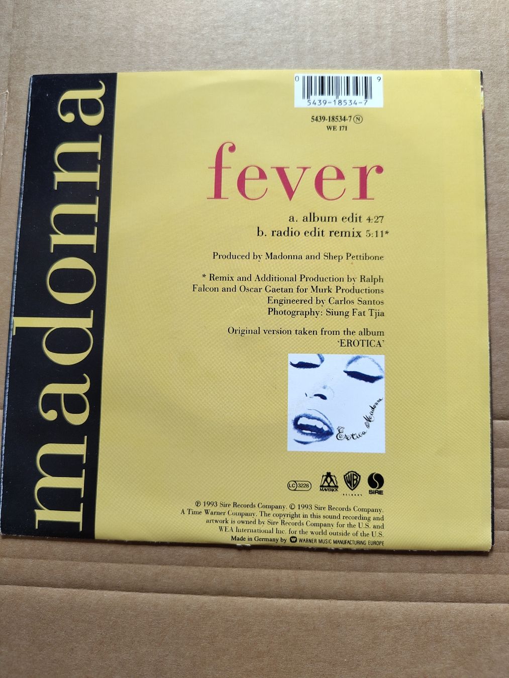Dischi in vinile: Madonna - Fever 7" Single – Usato da Büsserach venduto da Bey23 1