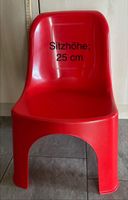 Kinderstuhl niedrig, Kunststoff rot