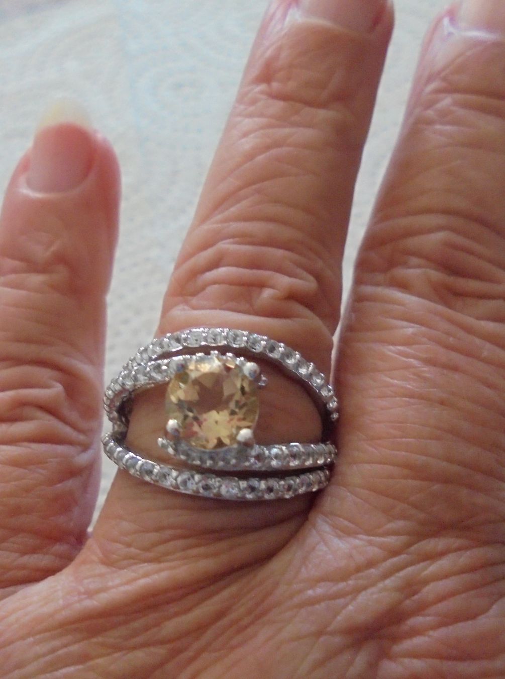 Bagues: Echtschmuck: Silberring 925er Champagner-Quarz 18/56 – Neuf (Voir description) à Zuchwil par maumauchi 9
