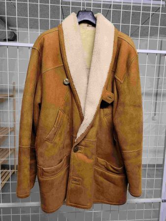 Herren Lammfell Nappa Lederjacke, Grösse 52