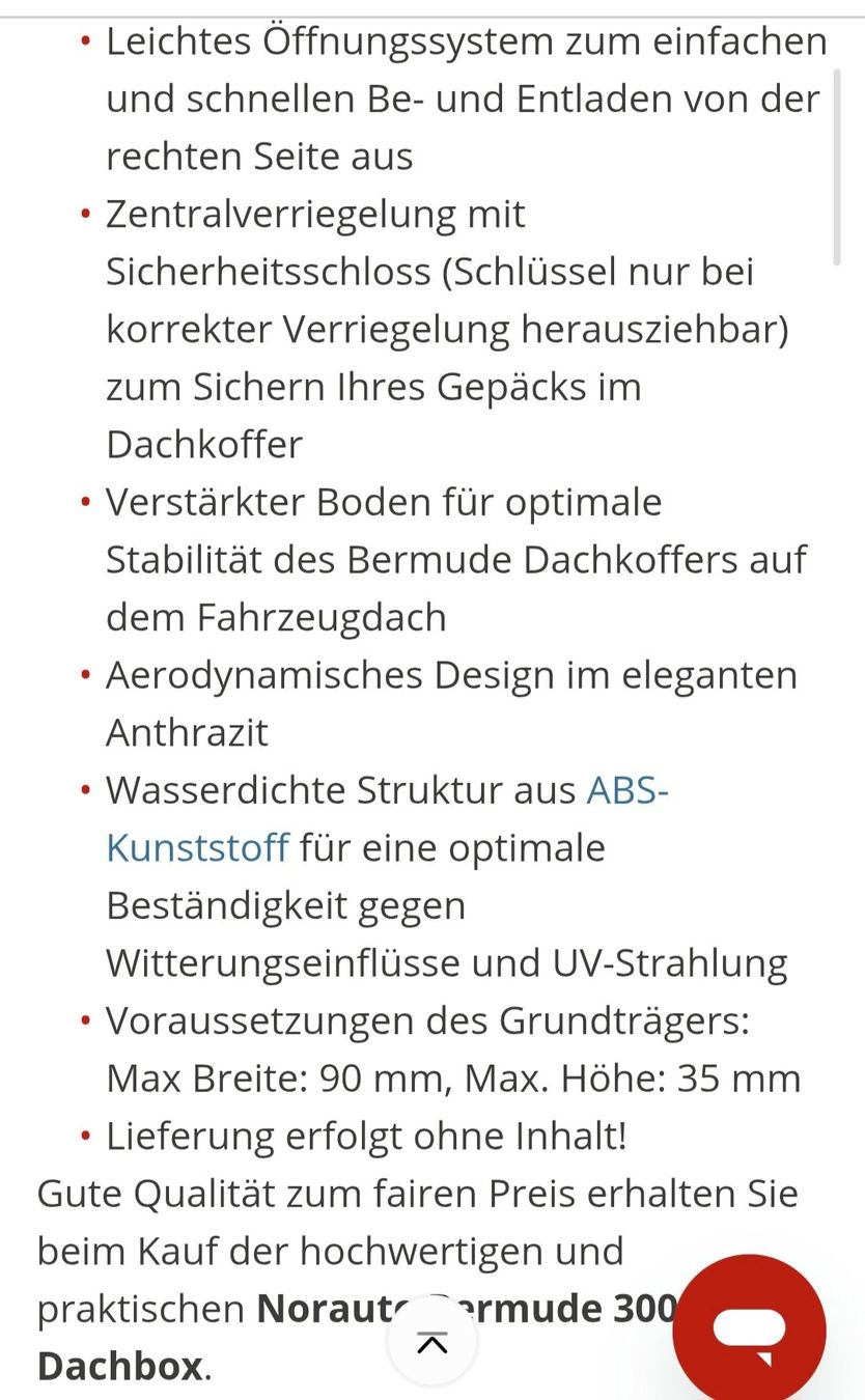 Box da tetto: Norauto A.T.U Bermuda 300 Dachbox NEU – Nuovo (secondo la descrizione) da Bremgarten b. Bern venduto da Marge7979 8