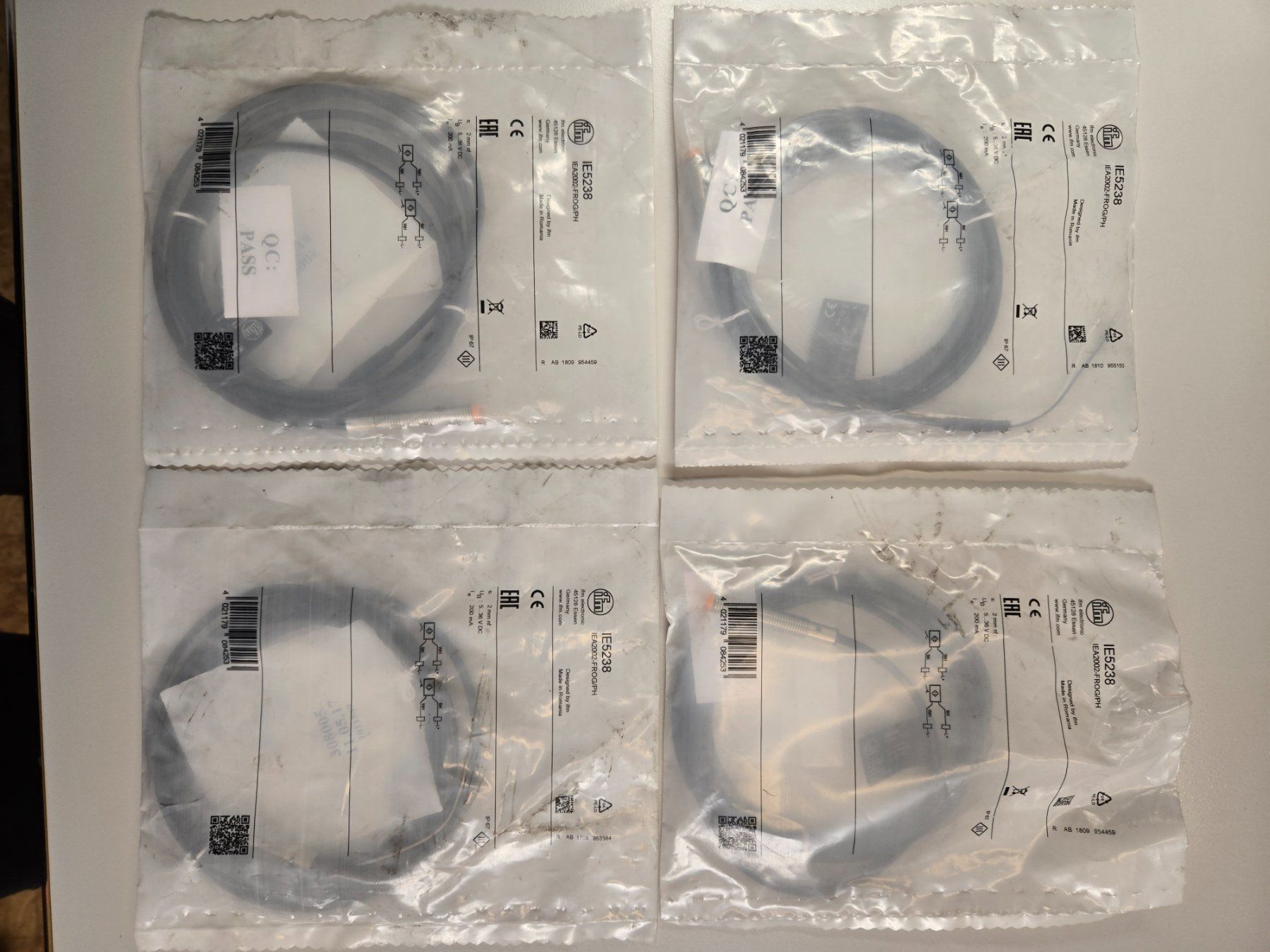 Componenti elettronici: 4x IFM IE5238 Induktiver Sensor – Usato da Jona venduto da Quantec