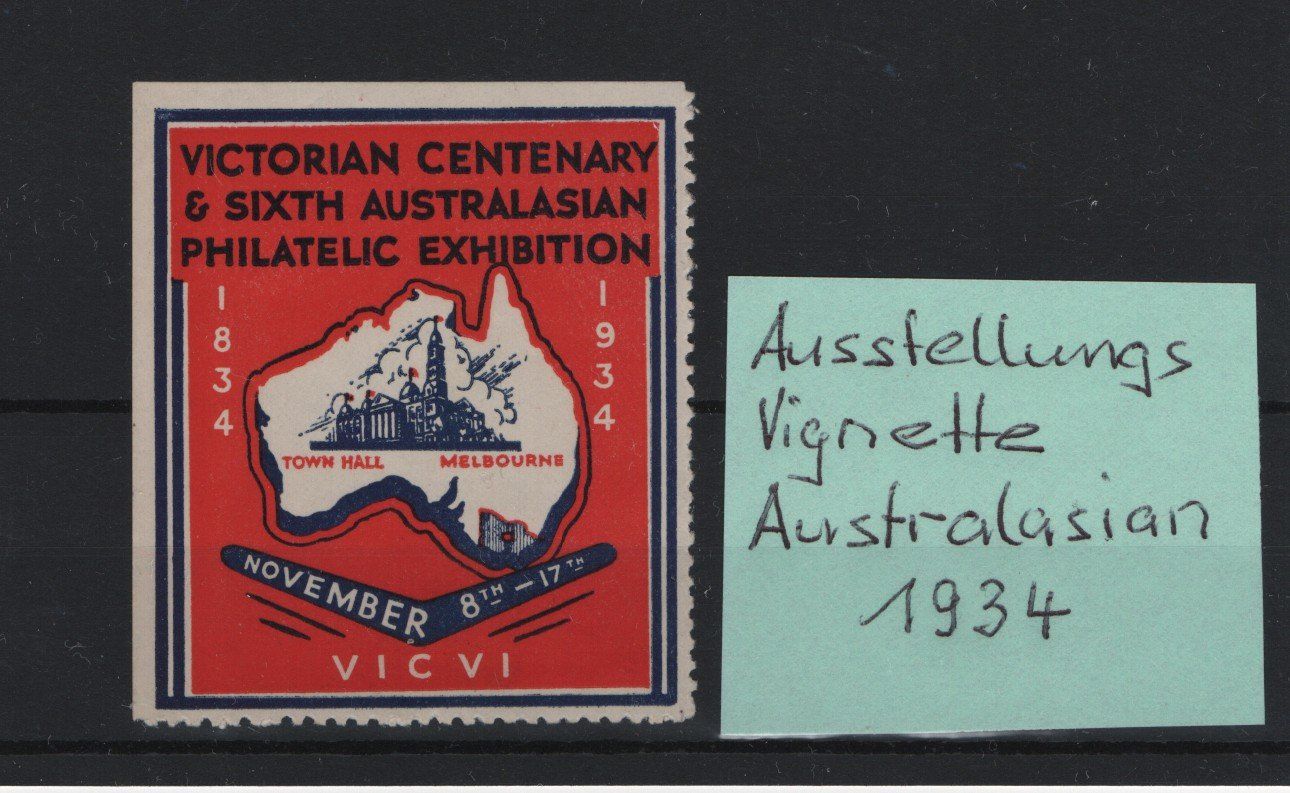 Autobahnvignetten: Ausstellungs Vignette Australasian 1934 Postfrisch Neu – Gebraucht aus Gordola von tist