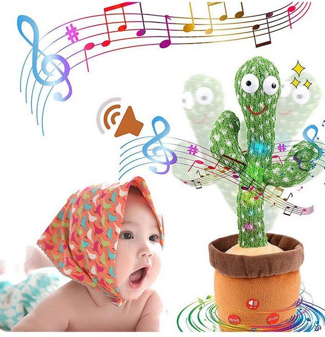 Tanzender Kaktus, der singt und wiederholt, was Sie sagen