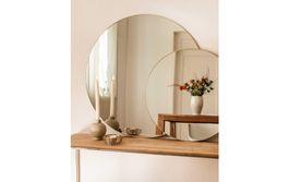 Esmée Spiegel Rund Kreis Ø 59 cm, Gold Wandspiegel