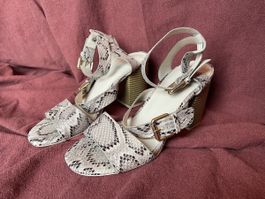 Schlangen-Muster Sandalen, Gr. 38