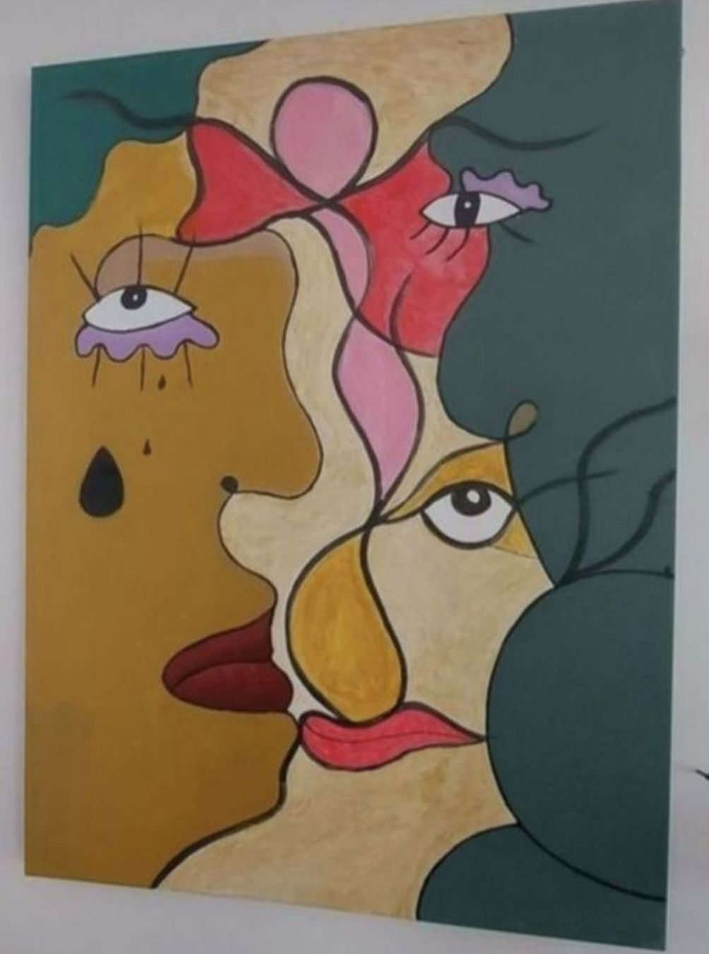 Dipinti: Gemälde " Geteilter Schmerz" handmade 60×80 – Nuovo (secondo la descrizione) da Riehen venduto da Steinbock1970 1