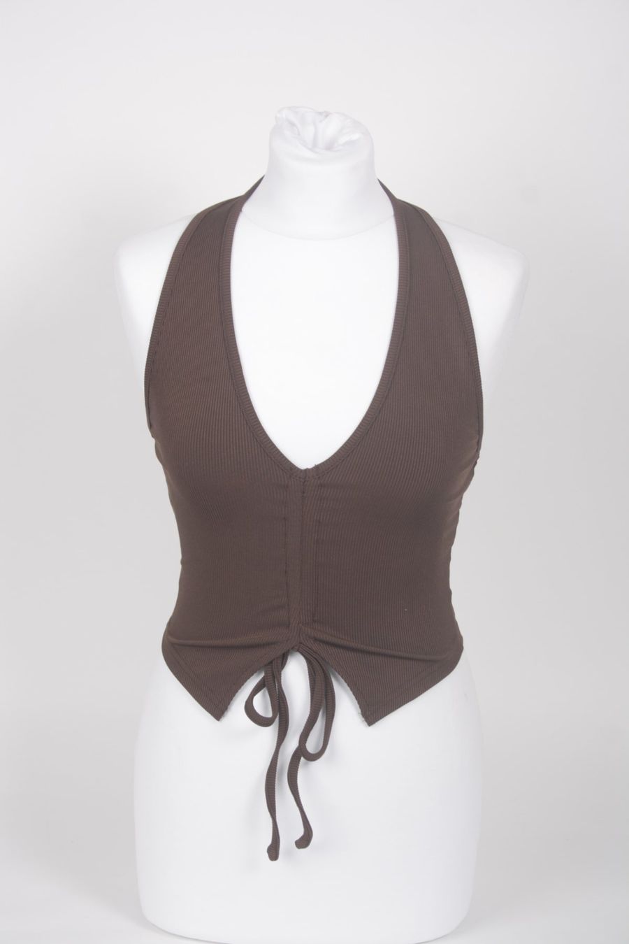 Shein Tops: SHEIN Neckholder Top braun XS – Gebraucht aus Zollikofen von Restwert_Zollikofen