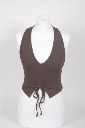 SHEIN Neckholder Top braun XS