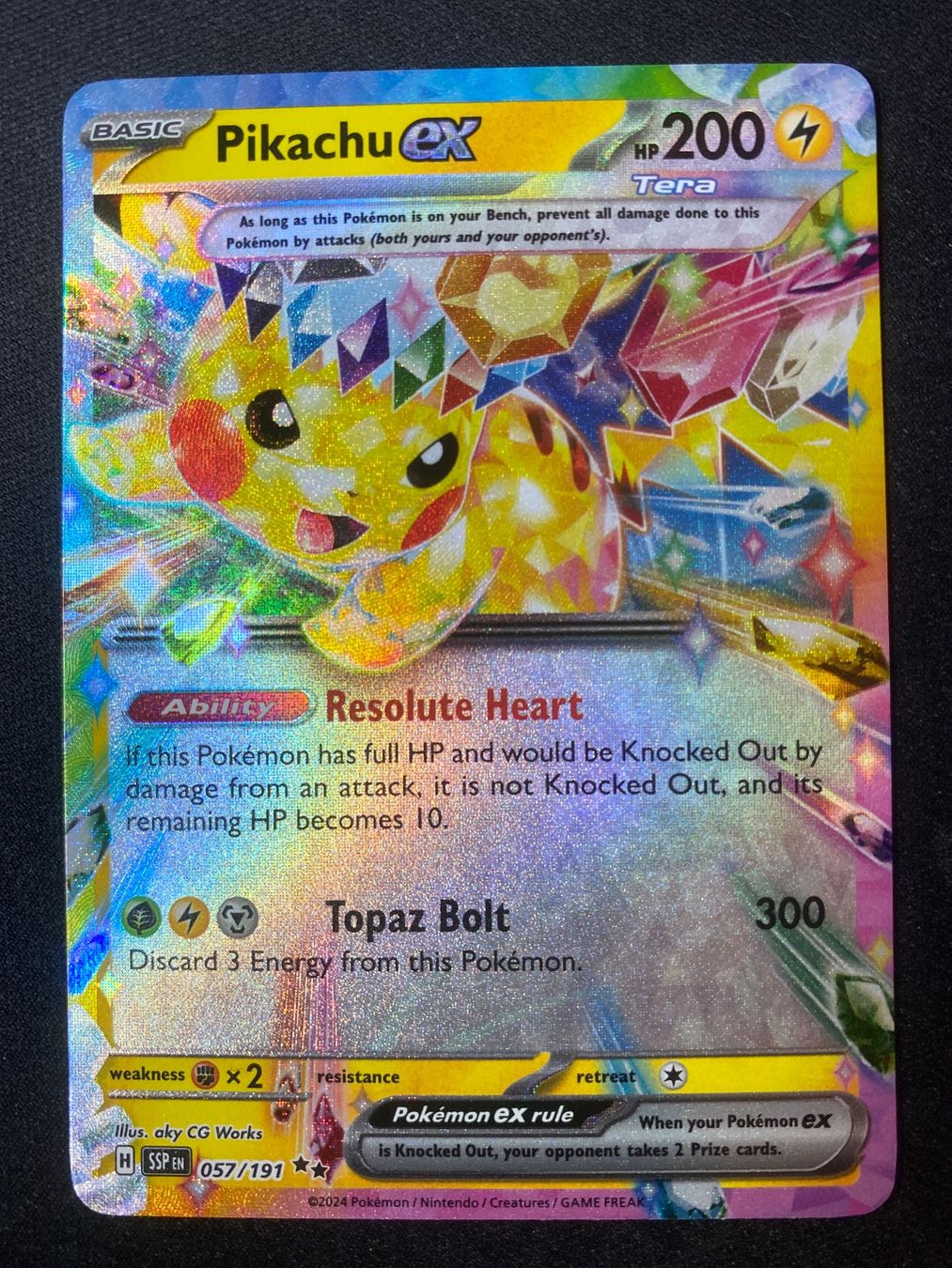 Pokémon Carte collezionabili: Pikachu ex 57 - Double Rare - NM/MINT - Surging Sparks - EN – Nuovo (secondo la descrizione) da Hausen AG venduto da Shrade