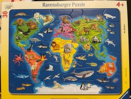 Ravensburger Weltkarte Tiere Puzzle 30 Teile 4+