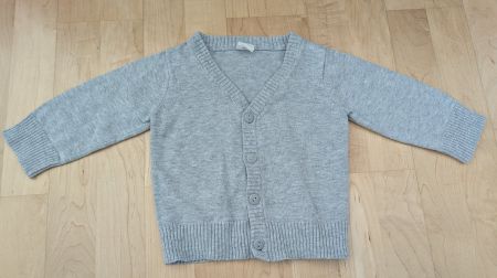 H&M Baby Strickjacke/Cardigan – Graumeliert – Gr. 68 (4–6M)