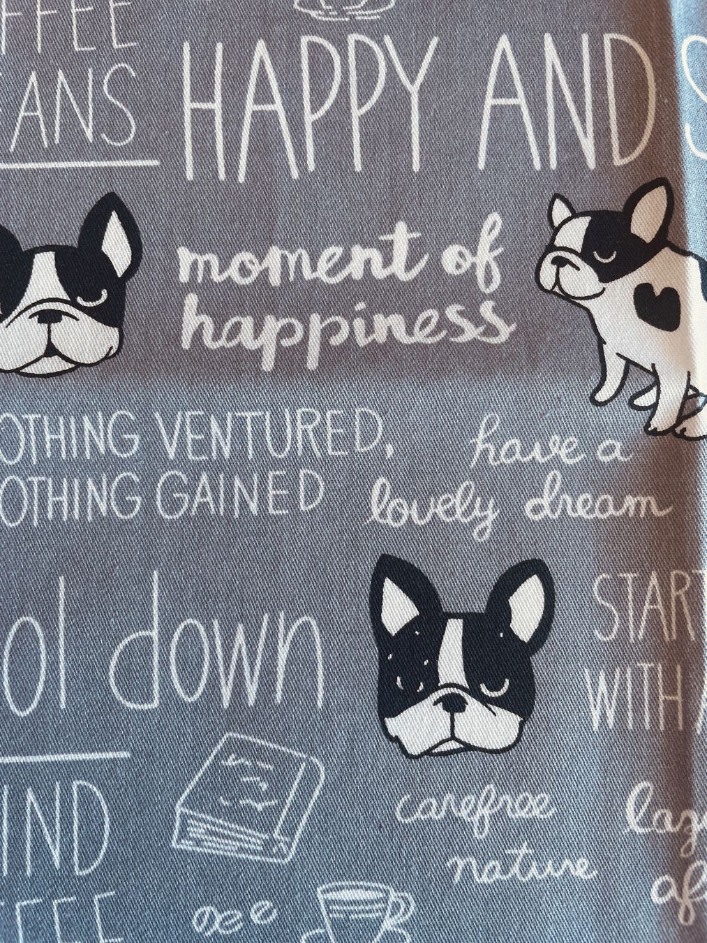Stoffe: 2 Fat quarter/Coupons patchwork & couture - Bulldog Lignes – Neu und originalverpackt aus Gland von san_xz5j 2