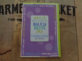 NEUE witzige Geburtstags-Karte "Bauch, Beine, Po" - 210943