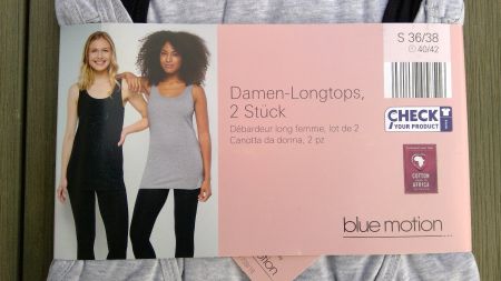 Lot 2x Débardeurs Top long gris & noir, taille S, NEUF