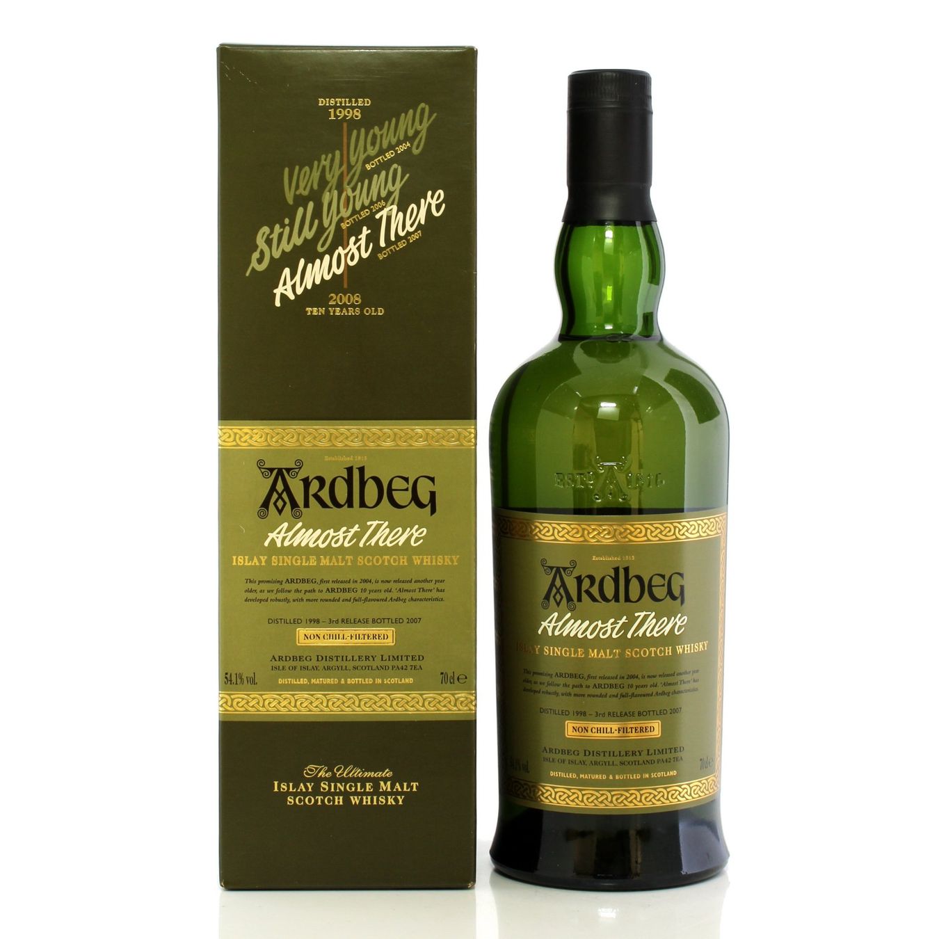 Ardbeg Bevande alcoliche: Ardbeg 1998 Almost There – Nuovo e nell'imballaggio originale da Bouveret venduto da Exclusive_Spirits