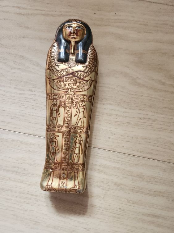 Boîte Sarcophage Anubis Chacal - 17,5 Cm - Résine - Déco Adulte