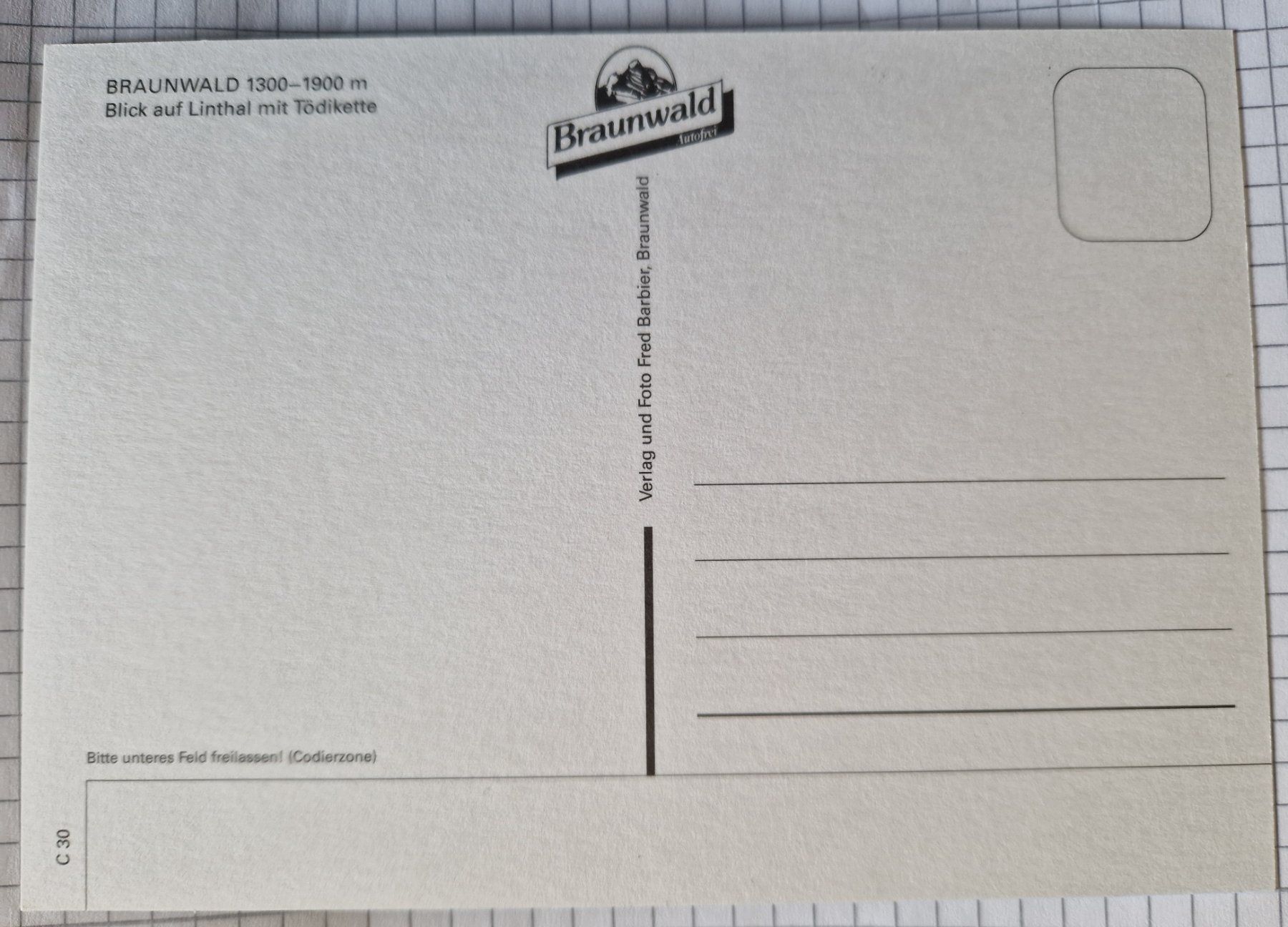 Cartoline postali: Braunwald Linthal & Tödikette – Nuovo (secondo la descrizione) da Melchnau venduto da Fishel 1