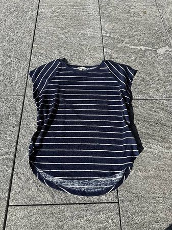 T-Shirt gestreift  - Grösse: M - dunkelblau