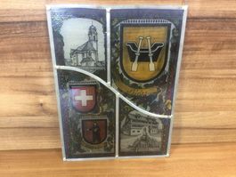 Gebrauchte Wappenscheibe Näfels Kirche Kanton Glarus