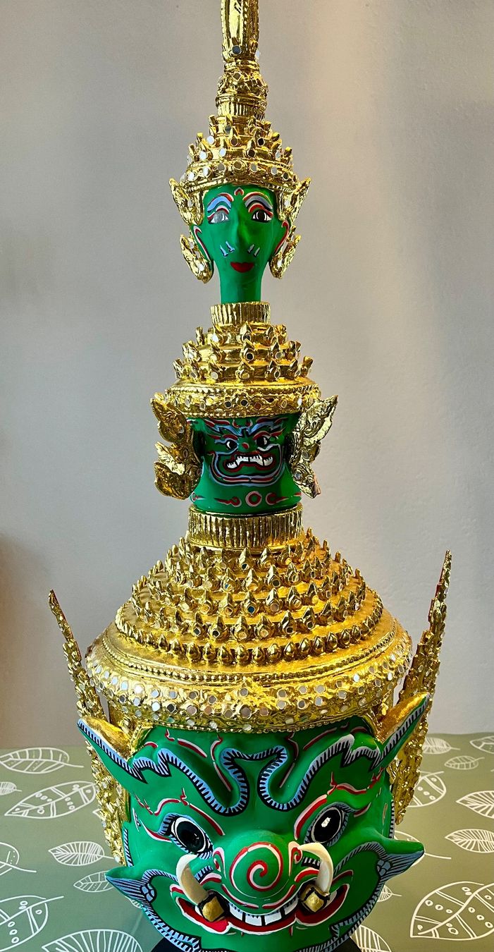 Tutte le decorazioni: Thai Khon Maske Deko / Farbe Grün – Usato da Uffikon venduto da san123day 5