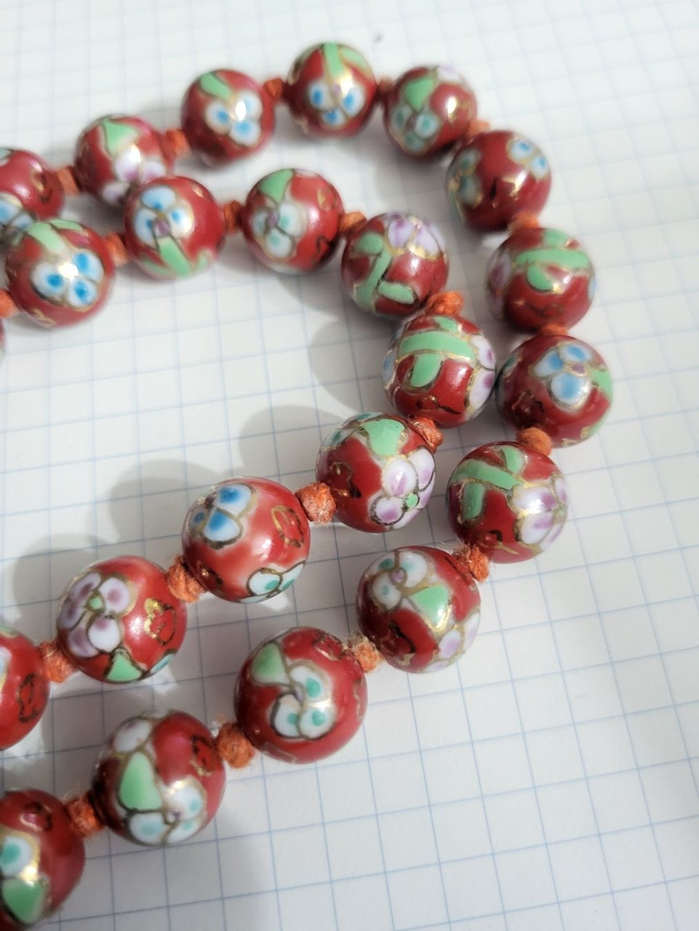 Catenine: Chinesische Halskette, rot ,aus 90er – Usato da Riehen venduto da tamola67 5