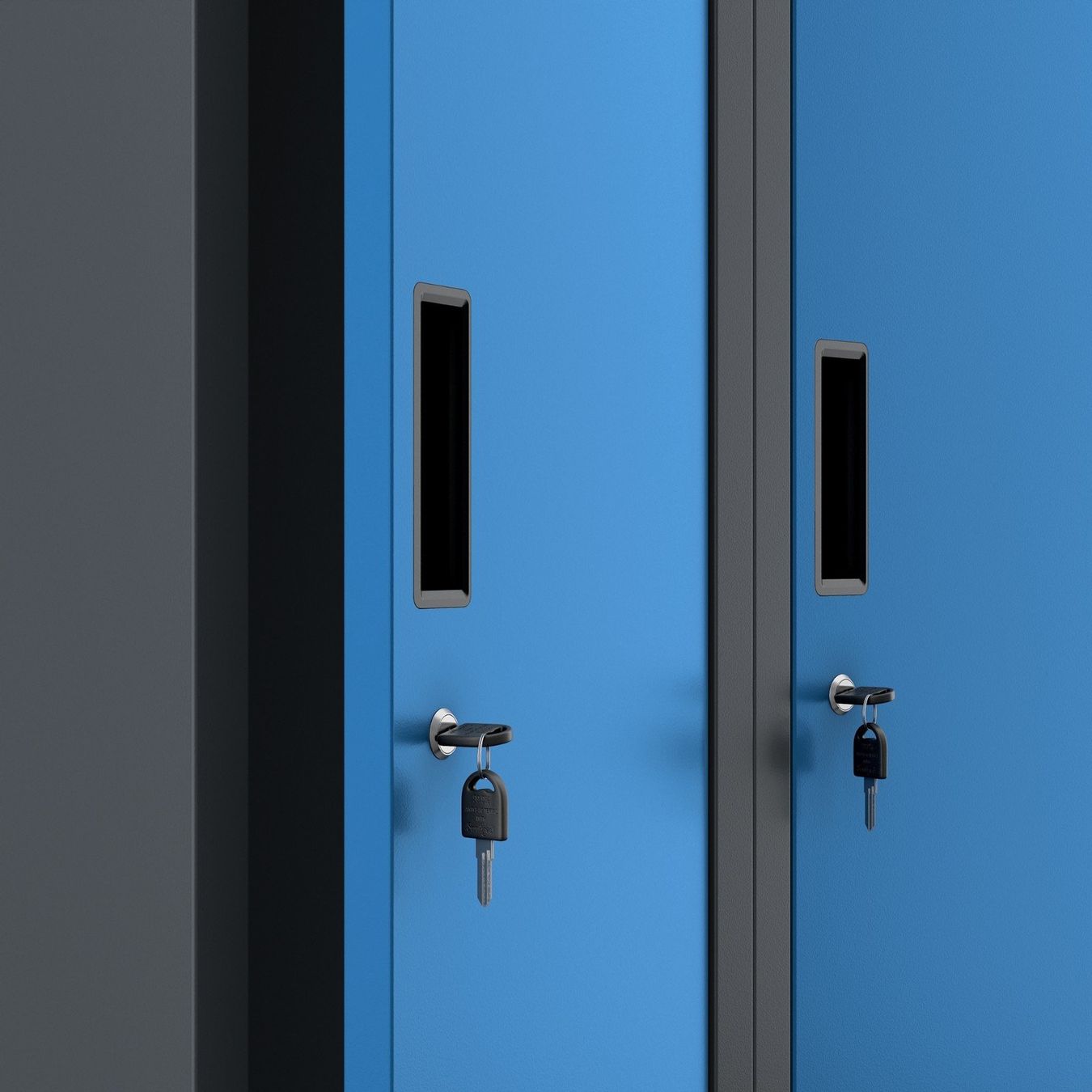 Schränke: Schliessfachschrank 2 Fächer - Anthrazit/Blau – Neu und originalverpackt aus Wallenwil von toesstal-vertrieb 9