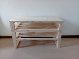 Scarpiera in legno 3 ripiani fatta a mano nuova