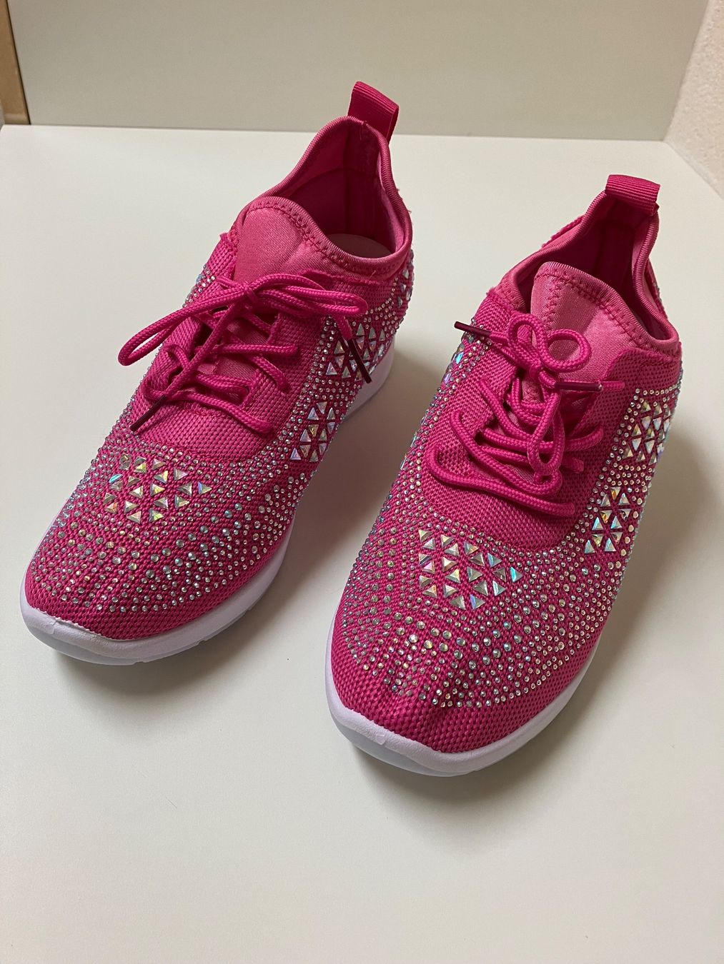 Scarpe da donna: Sneaker Pink Gr.41 mit Glitzersteinchen NEU – Nuovo e nell'imballaggio originale da Schaffhausen venduto da Simmel80 1