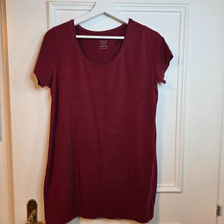 Bordeaux T-Shirt L bequem Baumwolle Modal