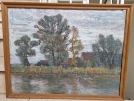Carl Theodor Meyer: Insel Reichenau Bodensee origin. Gemälde
