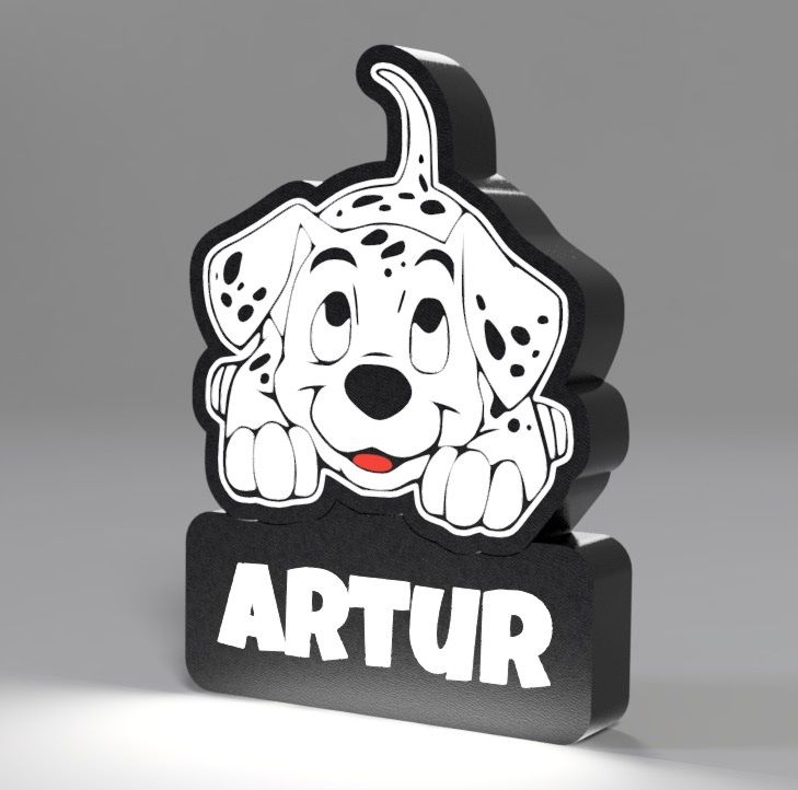 Lampen: Lightbox lumière led Chien Dalmatien – Neu (gemäss Beschreibung) aus Vicques von PAMB3D