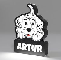 Lightbox lumière led Chien Dalmatien