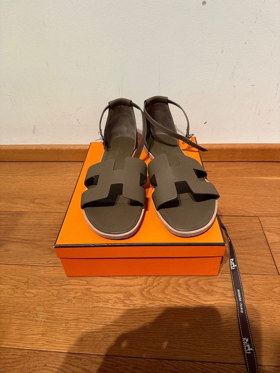 Sandale HERMÈS Oran Blanche Epsom Santorin Taille 39 EU - Neuve Dans Sa Boîte Avec Reçu