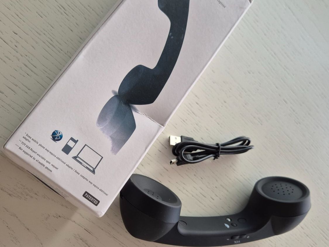 Cuffie: Bluetooth Retro Handset Schwarz mit USB Kabel – Nuovo (secondo la descrizione) da Hitzkirch venduto da enya2007 4