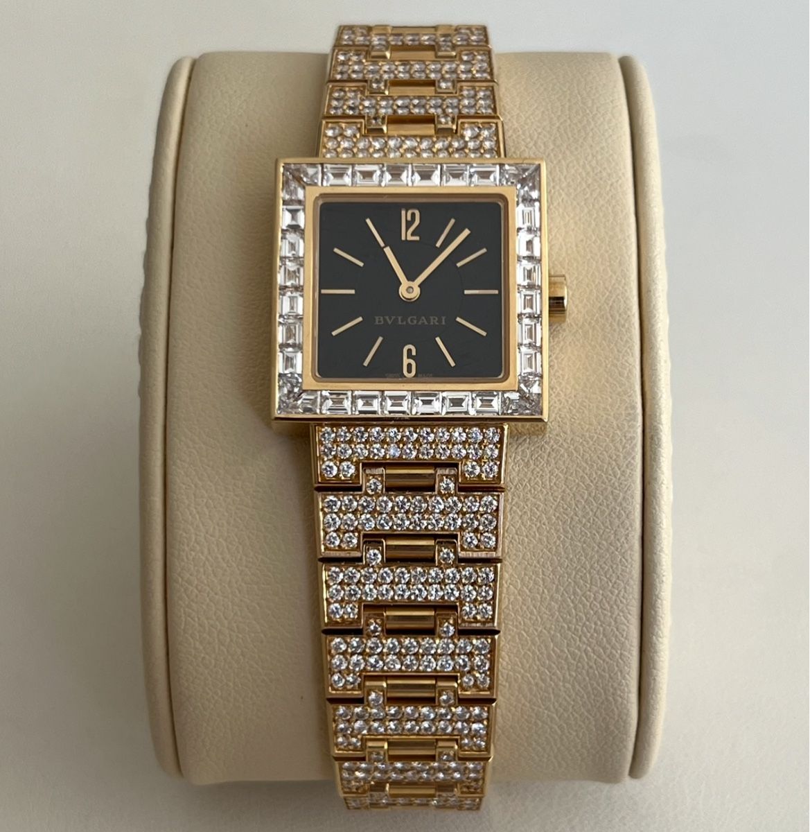Bulgari Orologi: Bvlgari Quadrato 18K mit Diamanten – Usato da Winterthur venduto da LaBodega