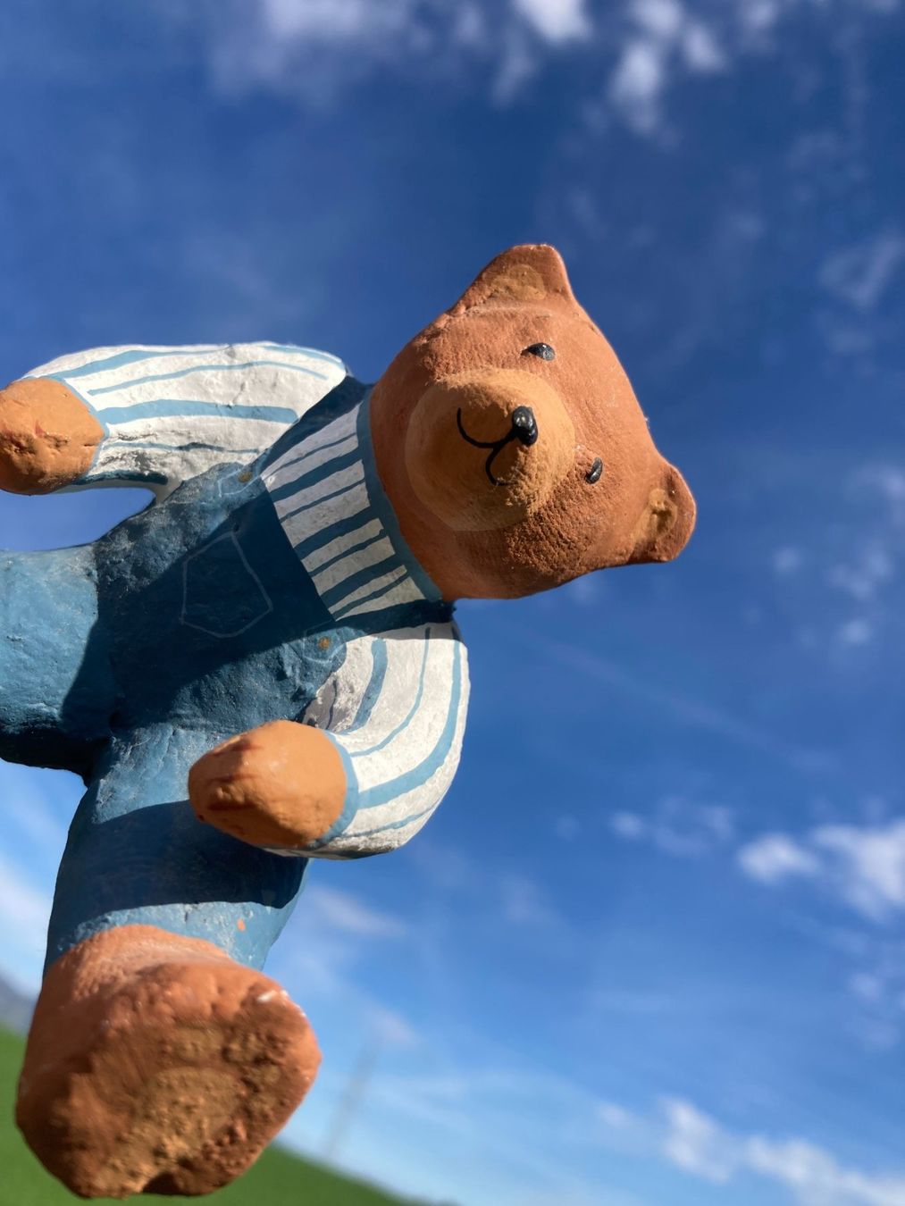 Statuette: Teddy Bär  Pappmache Vintage – Usato da Subingen venduto da ArtBead 4