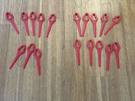 18x Kunststoffmesser / Rasenmäherklingen / Ersatzmesser Gras