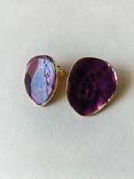 Ohrclips "Cécile Jeanne" Paris– Violett / Amethyst-Optik & G