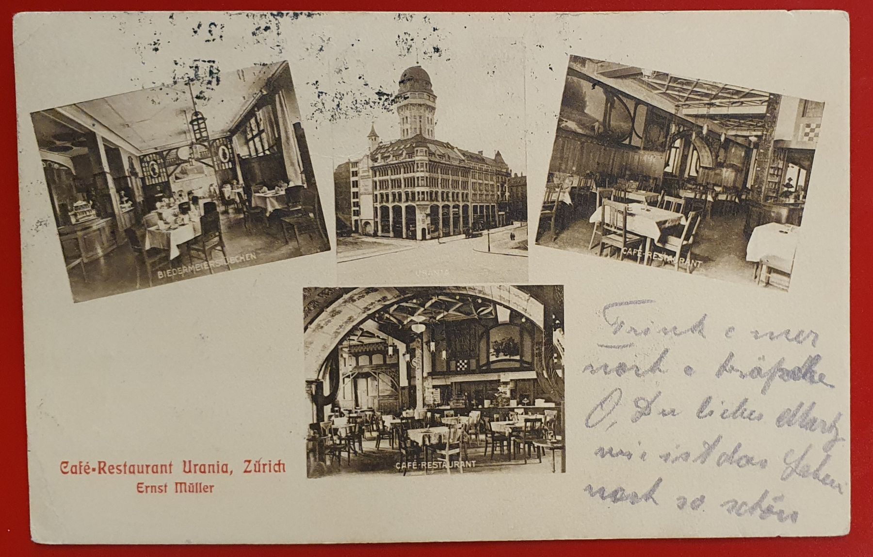Ansichtskarten: Zürich 1912 - Café Restaurant Urania – Gebraucht aus Kreuzlingen von Rschweiz1