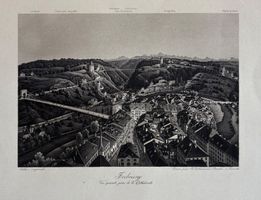 Rudolf Dikenmann, Aquatinta, um 1865 - Fribourg