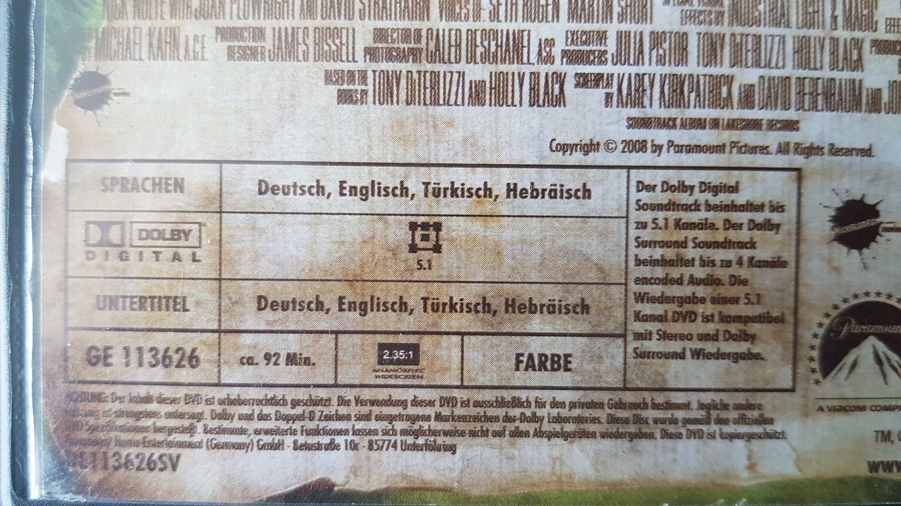 Tutti i DVDs: DVD Die Geheimnisse der Spiderwick's – Usato da Oetwil am See venduto da fineli2 1