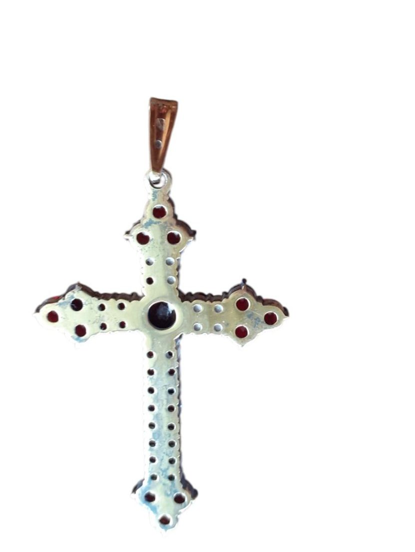 Pendentifs: antiker Anhänger Kreuz Granate – D'occasion à Mörschwil par antiksalon21 9